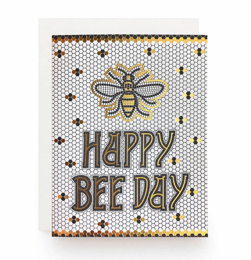 Happy Bee Day Tile Note Card