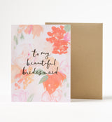To My Beautiful Bridesmaid Card
