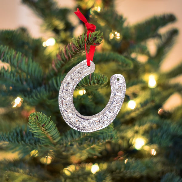 Horseshoe Tin Ornament Christmas/Holidays - Alessaro Designs, The Santa Barbara Company