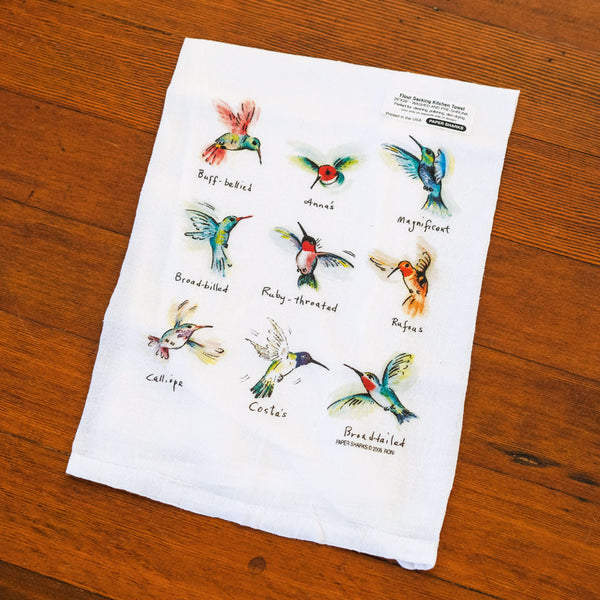 Hummingbirds Flour Sack Towel Kitchen Towels - Papersharks, The Santa Barbara Company - 1