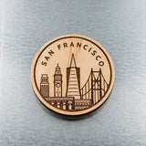 San Francisco Skyline Wood Magnet