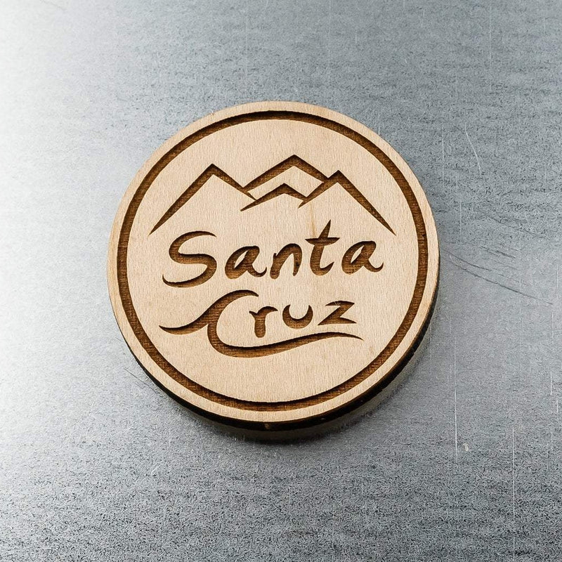 Santa Cruz Mountains Wood Magnet