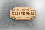 California Retro Badge Wood Magnet