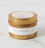 Lavender Soy Candle | Travel Size | Gold Tin