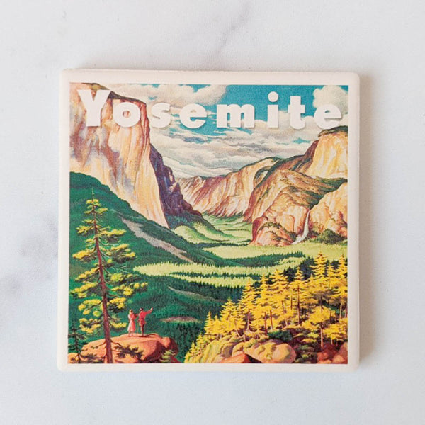 Yosemite Travel Poster Coasters