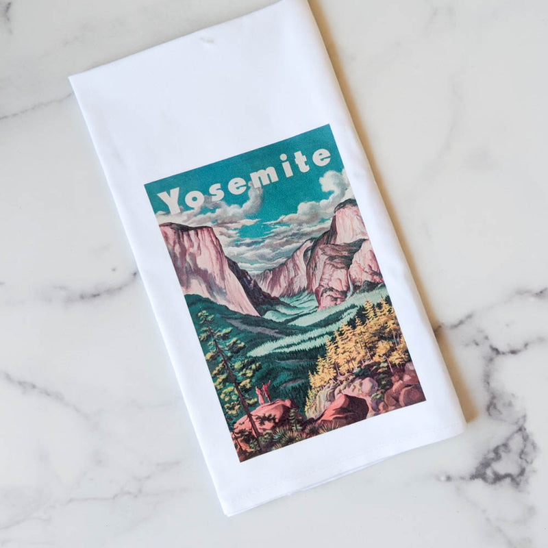 Yosemite Vintage Poster Kitchen Towel