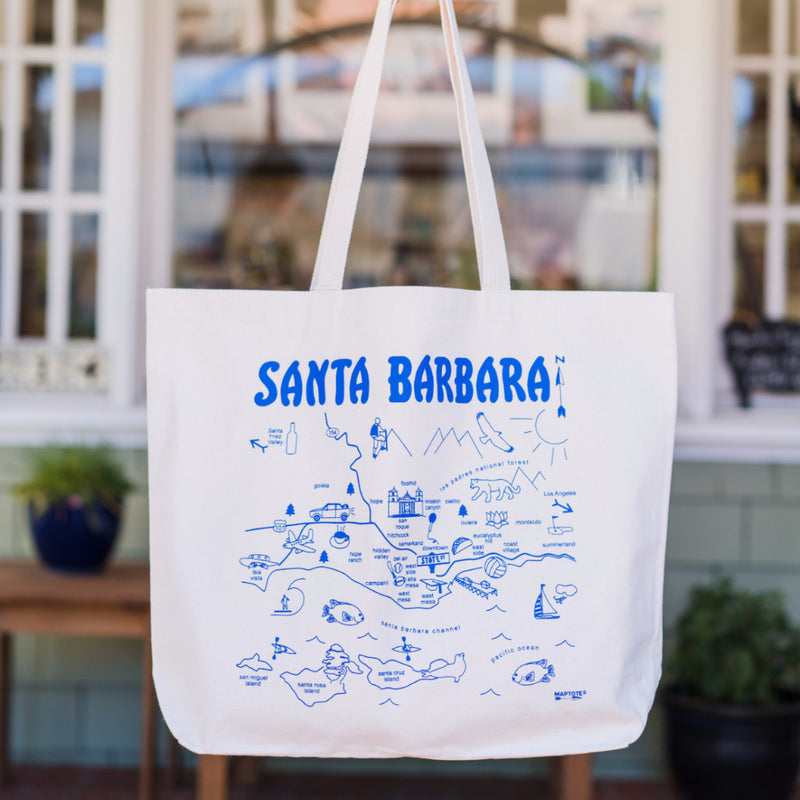 Santa Barbara Map Bag - Large Totes - The Santa Barbara Company, The Santa Barbara Company - 1