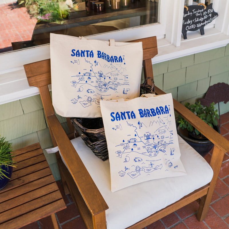 Santa Barbara Map Bag - Large Totes - The Santa Barbara Company, The Santa Barbara Company - 2