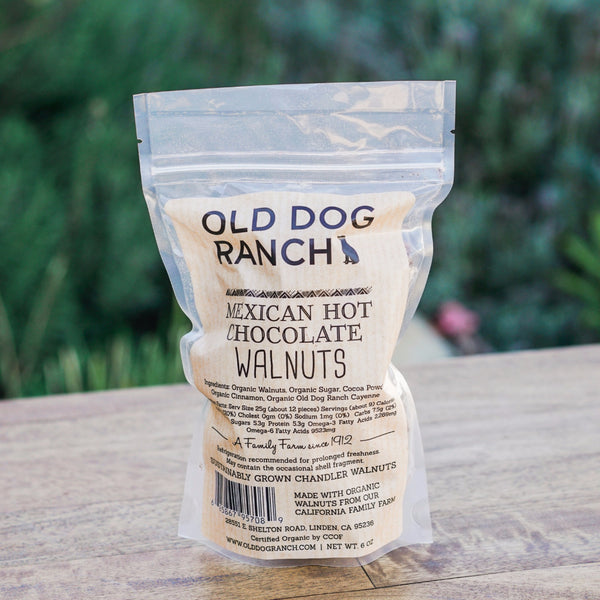 Mexican Hot Chocolate California Walnuts Snacks and Candies - Old Dog Ranch, The Santa Barbara Company