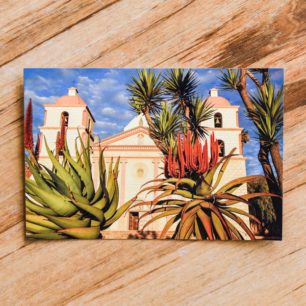 Mission of Santa Barbara Aloes Postcard Postcards - Lumino Press, The Santa Barbara Company