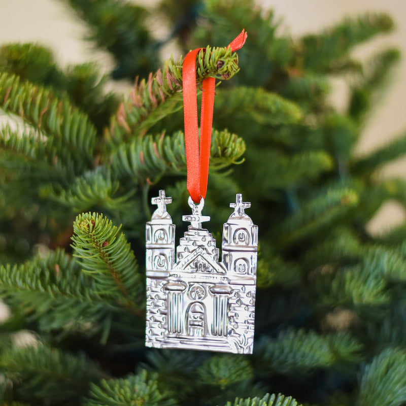 Santa Barbara Mission Small Tin Ornament Christmas/Holidays - Alessaro Designs, The Santa Barbara Company