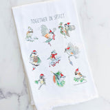 Together In Spirit Christmas Birds Flour Sack Towel