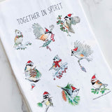 Together In Spirit Christmas Birds Flour Sack Towel