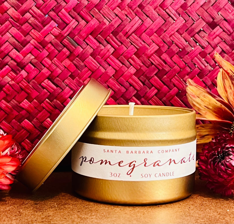 Pomegranate Travel Candle