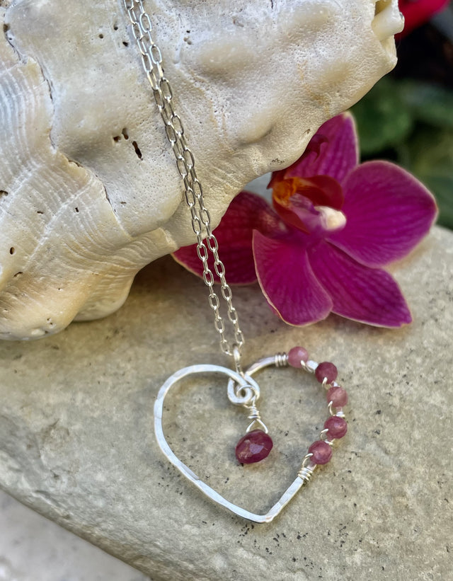 Pretty in Pink Heart Necklace