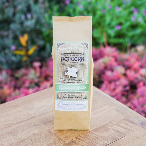 Rosemary Garlic Santa Barbara Popcorn Snacks and Candies - Santa Barbara Popcorn, The Santa Barbara Company