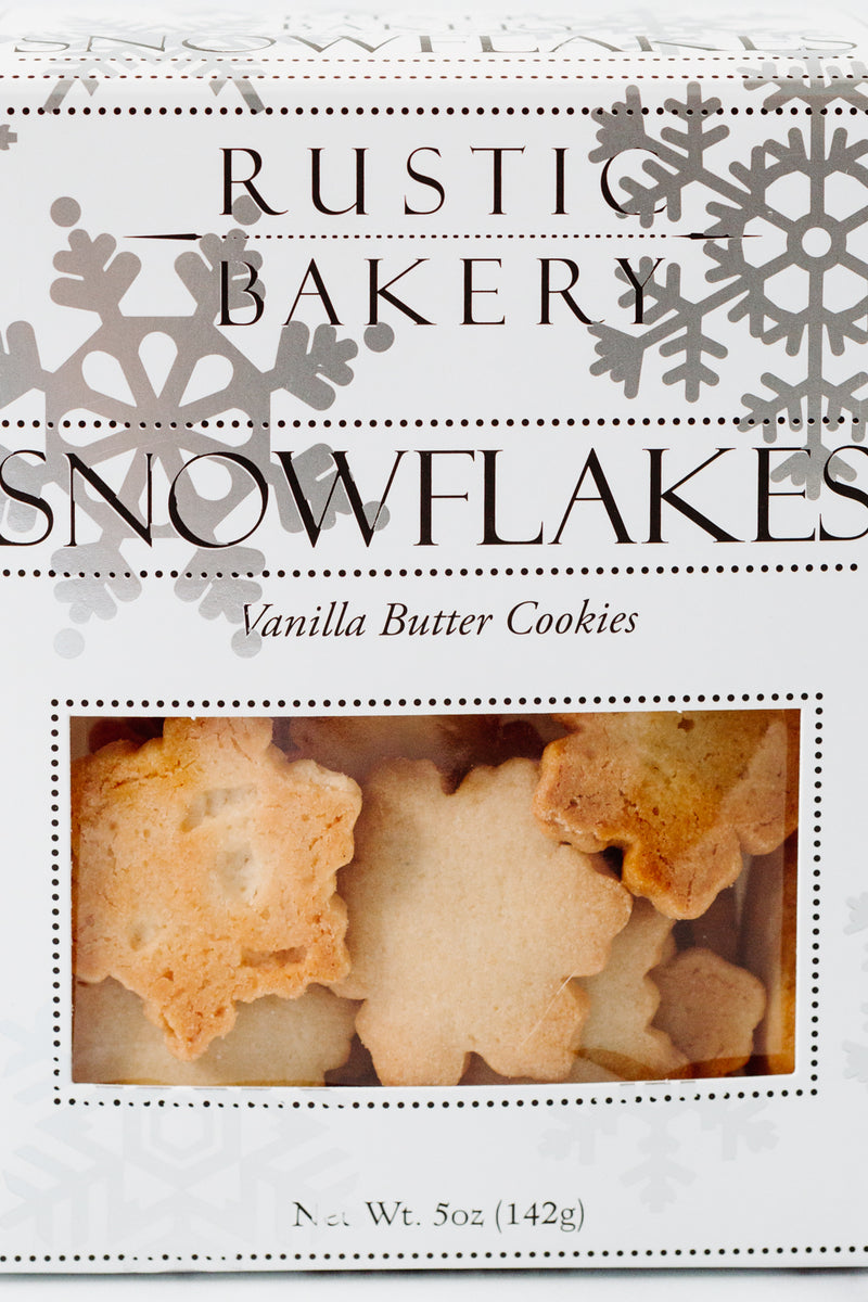 Close-up on Snowflake Cookies Box