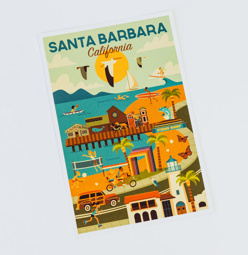 Santa Barbara Scene Postcard