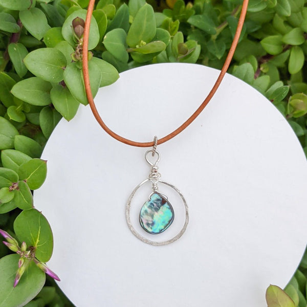 Ocean Jewels Silver Abalone Necklace - Santa Barbara Jewelry