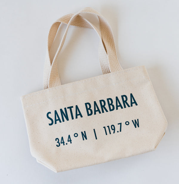 Santa Barbara Coordinates Petite Canvas Tote