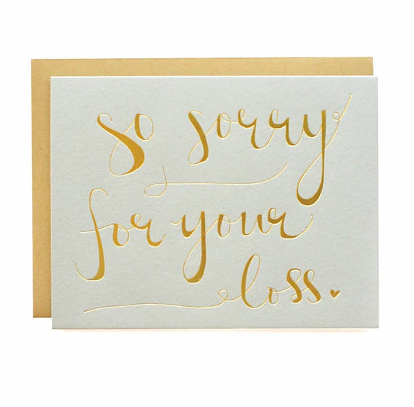 So Sorry For Your Loss Note Card