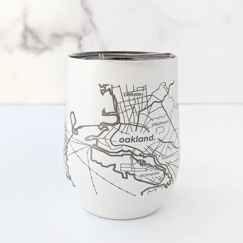 Map of the San Francisco Bay Area Insulated Wine Tumbler