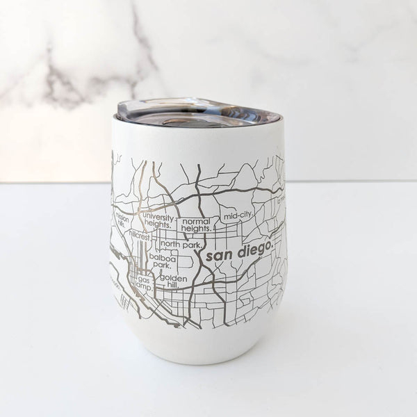 Map of the San Diego Insulated Wine Tumbler