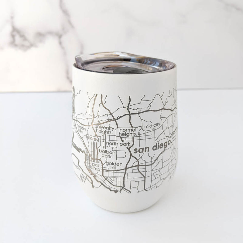 Map of the San Diego Insulated Wine Tumbler