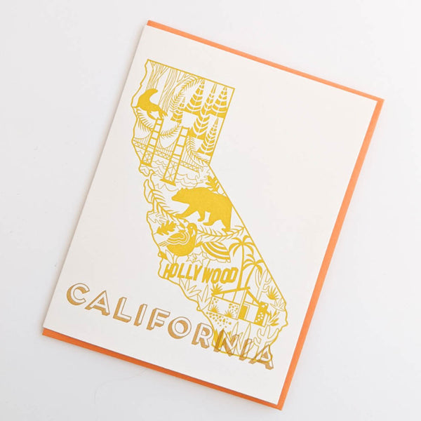 California Letterpress Card