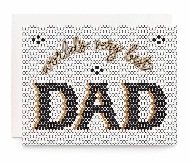 World Best Dad Tile Note Card